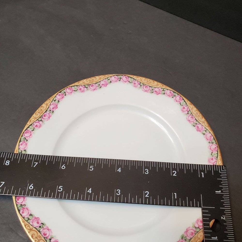 Antique Seltmann Weiden fine porcelain dessert plate, Roses, hand painted 1920s - Picture 7 of 7